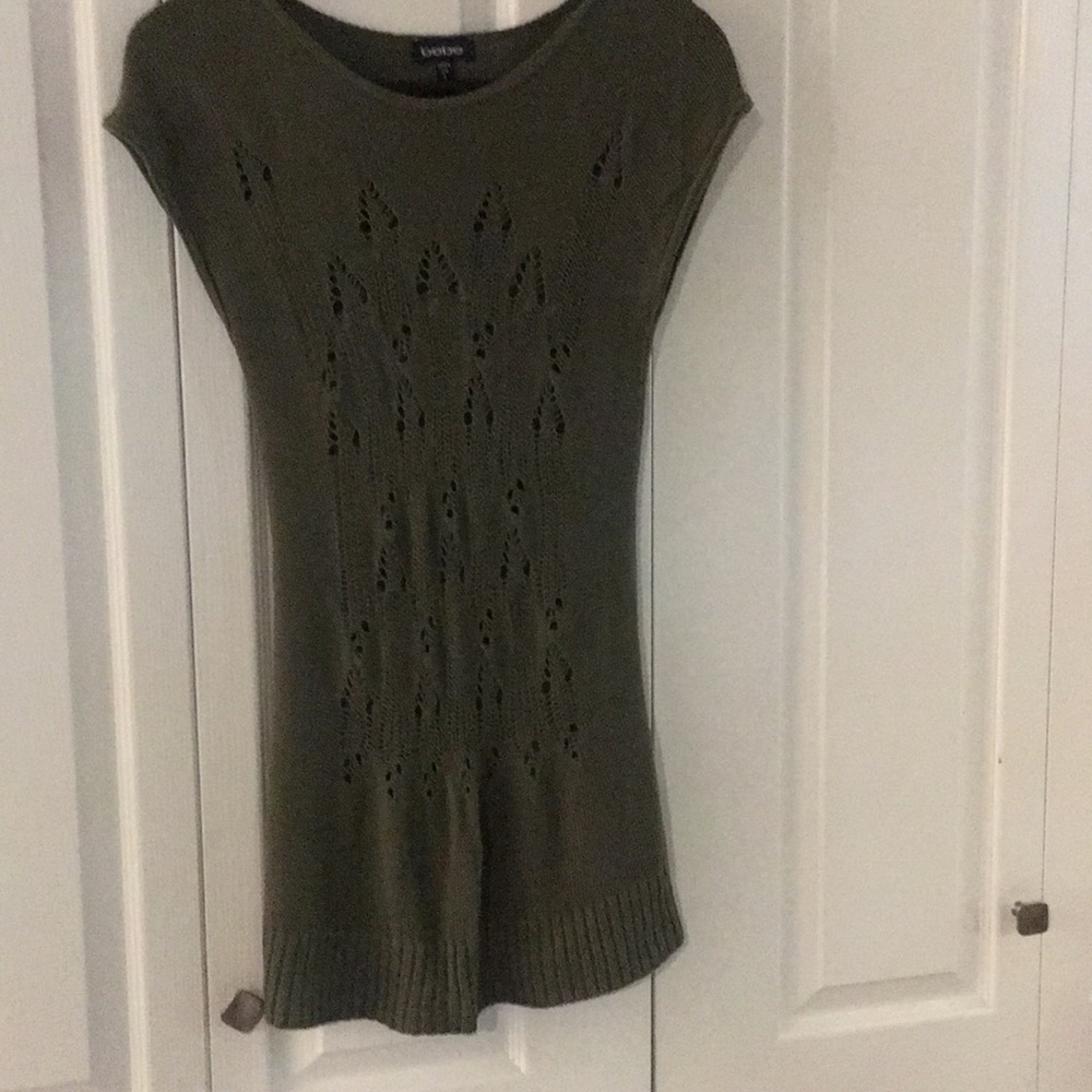 2/$20 Bebe Knitted dress Olive (Small)